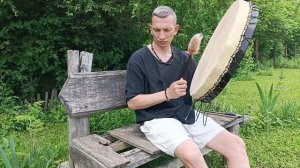 заказной шаманский бубен 60см