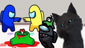 ГОВОРЯЩИЙ СУПЕР КОТ В АМОНГ АС ПОБЕДИЛ ТРИ РАЗА 🐱 ЧУДЕСА В КОСМОС 🐱 Among Us 🐱 #346