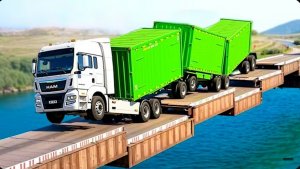 Автомобили против дрожащего моста в BeamNG Drive! (ДЛИННОЕ ВИДЕО)