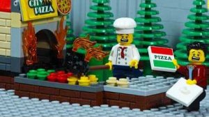 Пожар в пиццерии LEGO 😱 Повар всё испортил! 🍕🔥 Мультики для детей