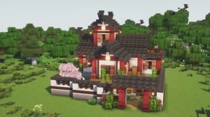 Строим дом в Японском стиле! Майнкрафт строитель! Minecraft!