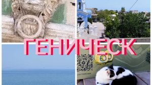 ГЕНИЧЕСК: ДОРЕВОЛЮЦИОННОЕ ЗДАНИЕ,МОРЕ И КОШЕЧКА КЛАВА