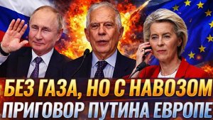 Без газа но с навозом Путин отправил Европу в средневековье Мощный сигнал Путина