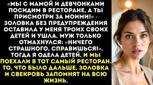 Ты посидишь с детьми, а мы в ресторан! | Истории из жизни | Женские истории | Аудиорассказ