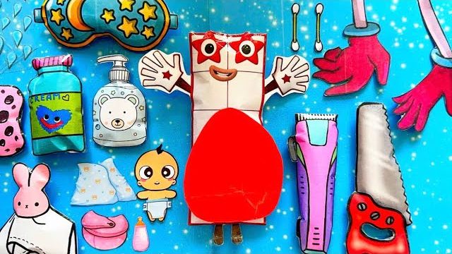 NUMBERBLOCKS 10 ⚡️ MAMА БЕРЕННА!! 👶🏻 / БУМАЖНЫЙ DIY / ASMR