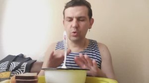Мукбанг очень вкусный борщ с куриным мясом
