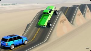 Автомобили против серпантина #2 в BeamNG Drive!