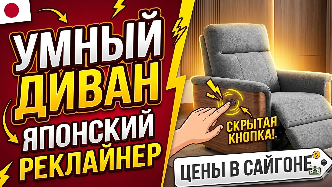 Лучший диван для ленивых? Тестируем японский реклайнер с кнопкой во Вьетнаме