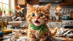 Мама-Кошка спасает непослушного котенка 😹 | Забавная история о кошках