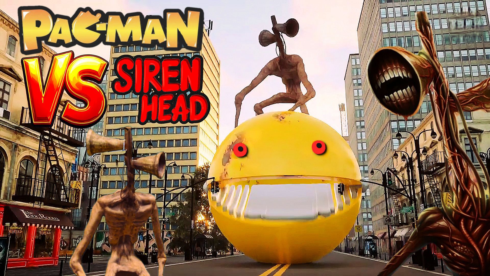 📢 СИРЕНОГОЛОВЫЙ 📢 против ПАКМАНА. Кто круче? SIREN HEAD АТАКУЕТ.
