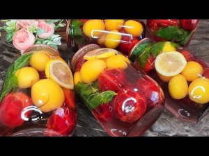 НИКТО НЕ ВЕРИТ! ПРОСТО ЗАЛИВАЮ КИПЯТКОМ. Закрываю по 50 банок! КОМПОТ МОХИТО из слив и абрикосов
