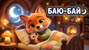 🦊 Баю-Бай, Рыжик 🌙 Колыбельная для малышей | Спокойной ночи, лисёнок | Мультик для сна