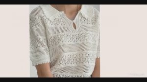 Сочетание красивых узоров для ажурной футболки-поло..