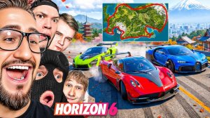 ГОНКА ГОЛИАФ ВОКРУГ ВСЕЙ КАРТЫ в FORZA HORIZON 6! 5 ГОНЩИКОВ но ТОЛЬКО 1 ПОБЕДИТЕЛЬ! Это жесть...