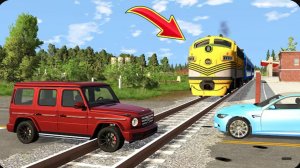 Автомобили против железнодорожных путей — BeamNG Drive — 🔥 ULTIMATE Edition: Компиляция 3
