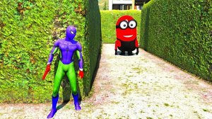 GTA 5 ЭПИЧЕСКИЕ РЭГДОЛЛЫ: КРАСНЫЙ ЧЕЛОВЕК-ПАУК ПРОТИВ КРАСНОГО МИНЬОНА И ЗЕЛЁНОГО МИНЬОНА