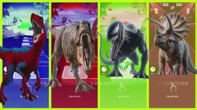 ДИНОЗАВРЫ МУЛЬТИКИ Индораптор против Ти Рекса и Человек Паук 🦕🐢 смотреть онлайн