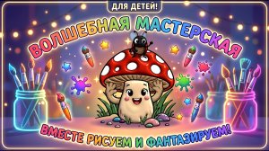 Гриб - Мухомор | Раскраска для детей | Мультик - раскраска для малышей