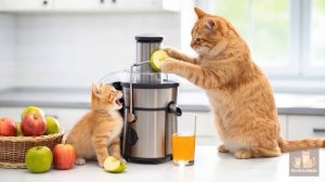 Котенок навещает свою кузину на море с мамой-кошкой и наслаждается уютным барбекю на пля