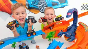 Влад и Ники коллекционируют игрушечные машинки # Монстр-траки Hot Wheels