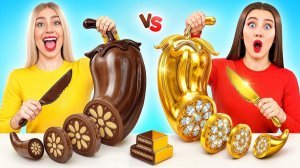 Челлендж. Шоколадная Еда vs Настоящая еда # Потрясающие Кухонные Лайфхаки от Candy DO