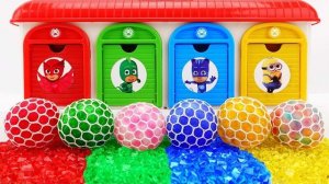 Для детей: Обзор игрушек антистресс и героев в цветных домиках!