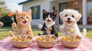 🐶🐱 Братья Котята спасают одинокого щенка под дождем и приносят его домой # Трогательная история