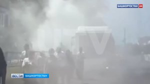 В уфимском Инорсе на ходу задымился автобус с пассажирами
