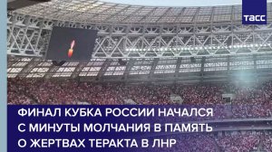 Финал Кубка России начался с минуты молчания в память о жертвах теракта в ЛНР