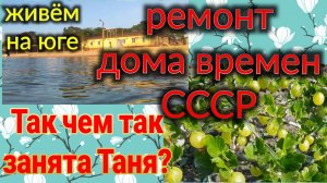 Чем так занята Таня? Ремонт дома времён СССР - купеческая усадьба. Море, пляж Прибой🏖