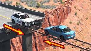 Автомобили против моста с железнодорожными путями — BeamNG Drive — 🔥 ULTIMATE Edition: Компиляция