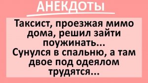Таксист заходит в спальню, а там двое под одеялом... | Анекдоты смешные | Юмор
