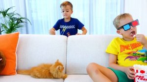 Влад и Ники находят котенка