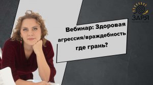 Вебинар: Здоровая агрессия & враждебность, где грань?