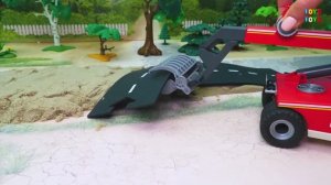 Полицейская машина Грузовик Самосвал Бетономешалка - игрушечные видео детям