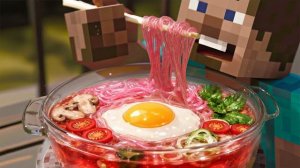 АСМР ДЕМОНСТРАЦИЯ ФИЗИКИ Minecraft — ПРИГОТОВЛЕНИЕ ОВОЩНОГО РАМЕНА 🍜⛏️