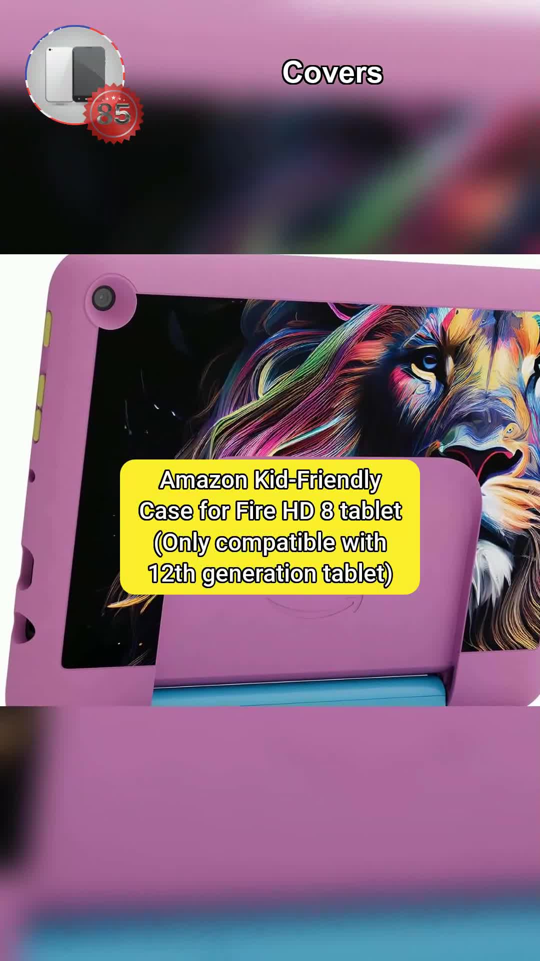 8⃣5⃣Amazon Kid-Friendly Case for Fire HD 8 tablet (Only compatible with 12th generation tablet), ...