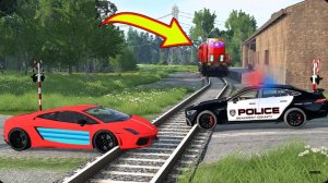 Автомобили против железнодорожных путей — BeamNG Drive — 🔥 ULTIMATE Edition: Компиляция
