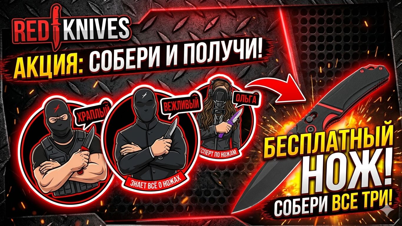 1000 БЕСПЛАТНЫХ НОЖЕЙ от RED KNIVES и другие плюшки!