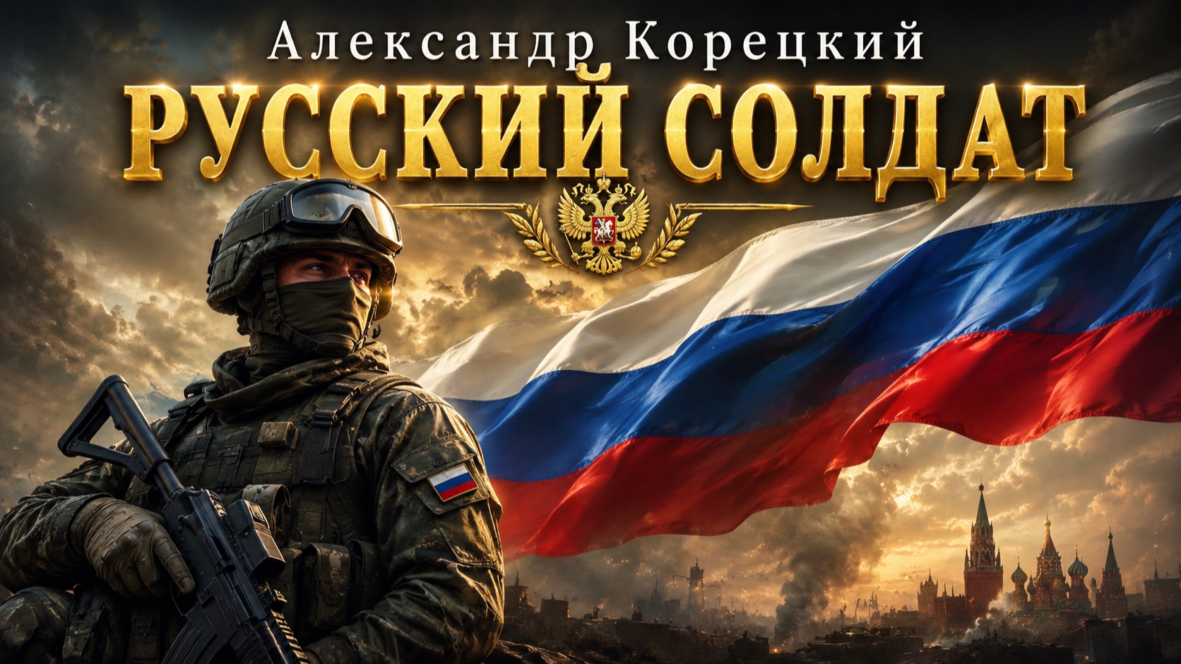 РУССКИЙ СОЛДАТ🇷🇺Песня ОГОНЬ🔥Александр Корецкий