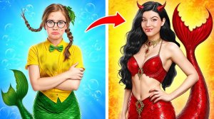От Русалки до Темного Вампира # Экстремальное Преображение Челлендж от Multi DO Girls