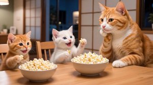 Мама-кошка подстригает шерсть на ферме и делает тигровую шапку для котят дома🐾🎩🐯
