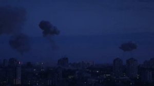 Появились кадры удара по Киеву