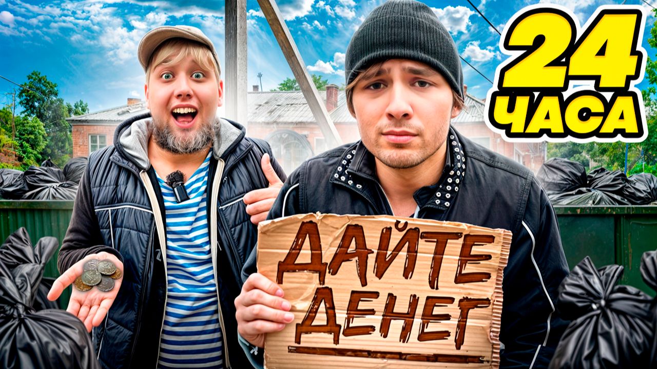 СТАЛИ БОМЖАМИ на 24 ЧАСА ЧЕЛЛЕНДЖ!