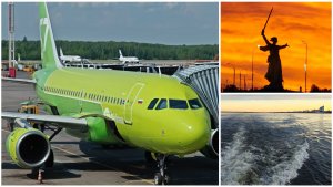 Москва - Волгоград на 20-летнем Airbus A319 S7 Airlines | Мамаев Курган