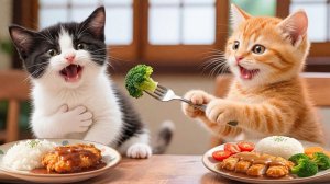 😻 Время ужина котят превращается в САМЫЙ МИЛЫЙ момент на свете 🥦🍗