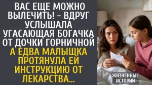 Истории из жизни Вас еще можно вылечить! - вдруг услышала угасающая богачка от дочки горничной…