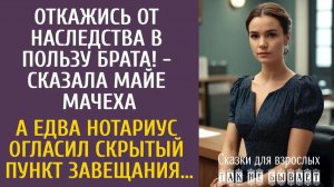 Истории из жизни: Откажись от наследства в пользу брата! - сказала Майе мачеха… А едва нотариус…