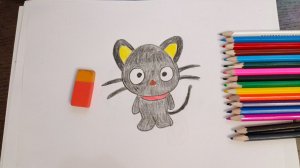 Как нарисовать Чококэт (Chokocat) из Hello Kitty / Рисуем Чококэт  простым карандашем