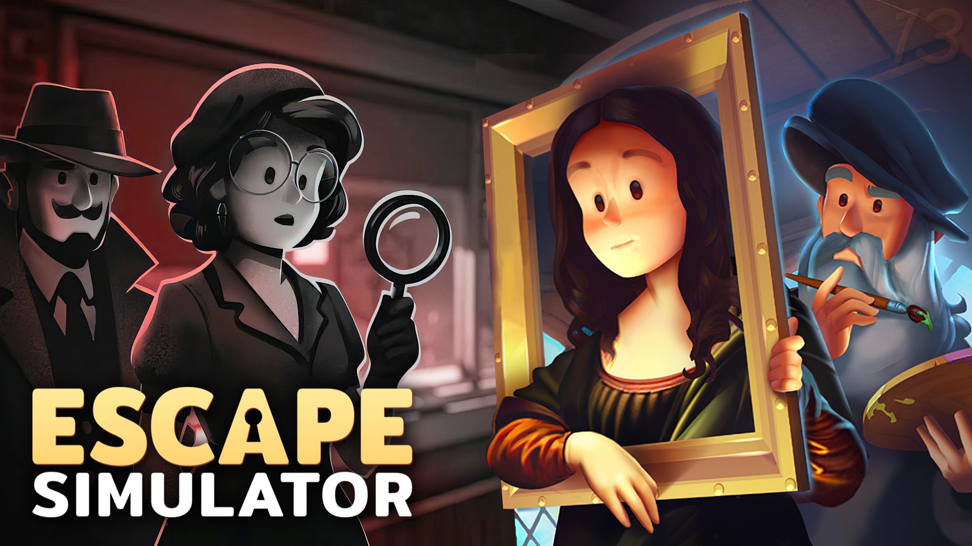 Да Винчи, Санта и детектив – Escape Simulator #13